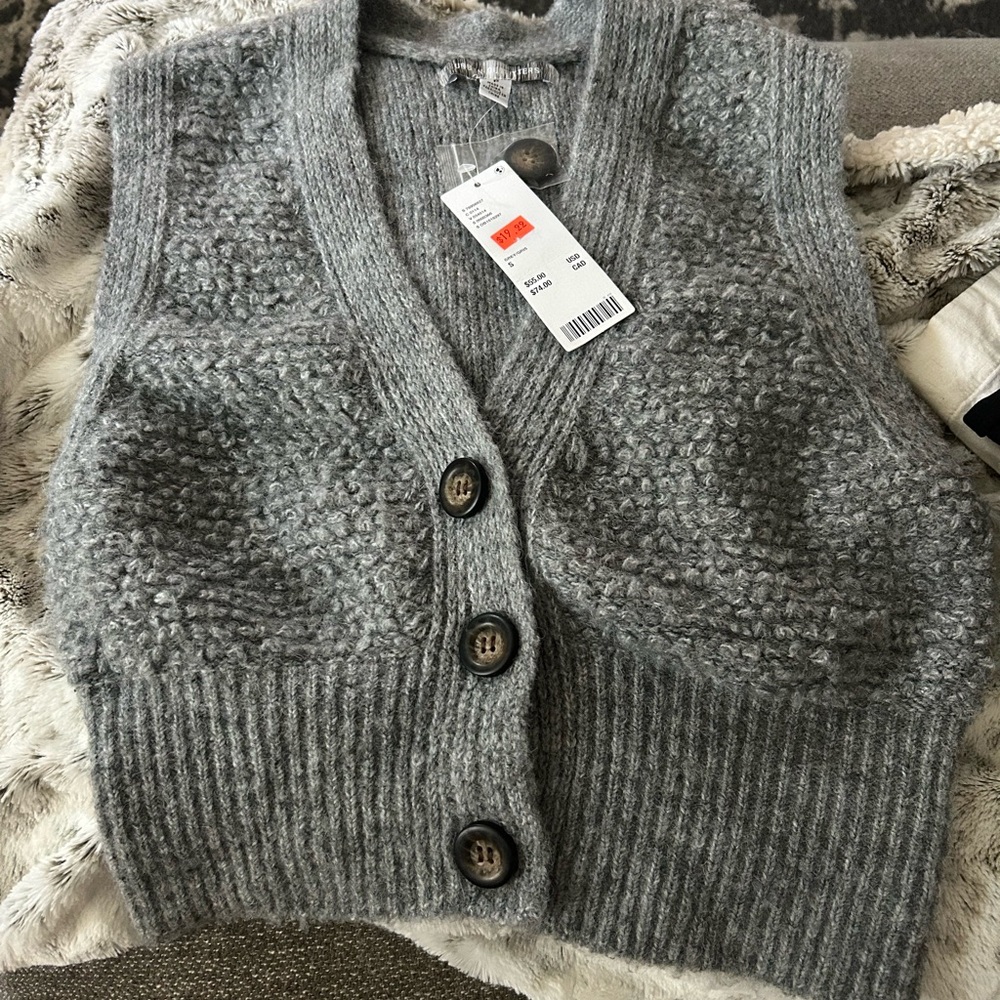 Urban Outfitters Gray Knit Sweater Vest
